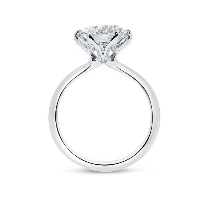 Six Tiger Claw Solitaire Round Shape Diamond Engagement Ring view 5