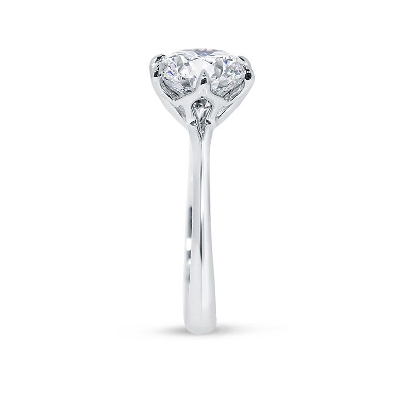 Six Tiger Claw Solitaire Round Shape Lab Grown Diamond Engagement Ring view 4