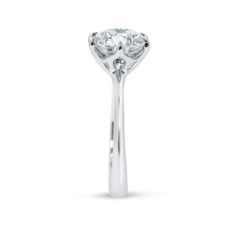 Six Tiger Claw Solitaire Round Shape Diamond Engagement Ring view 4