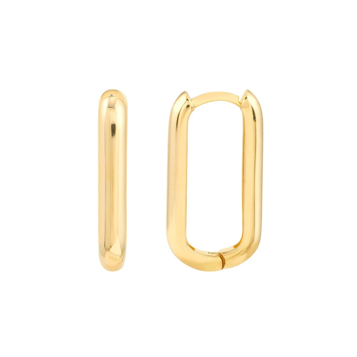 Oblong Gold Hoops