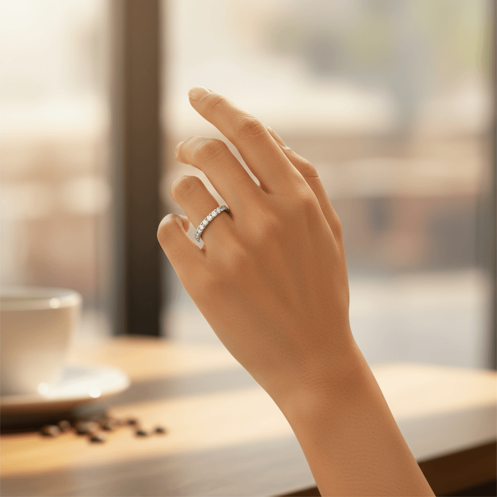 25mm_Micro_Setting_Diamond_Eternity_Ring_On_Hand
