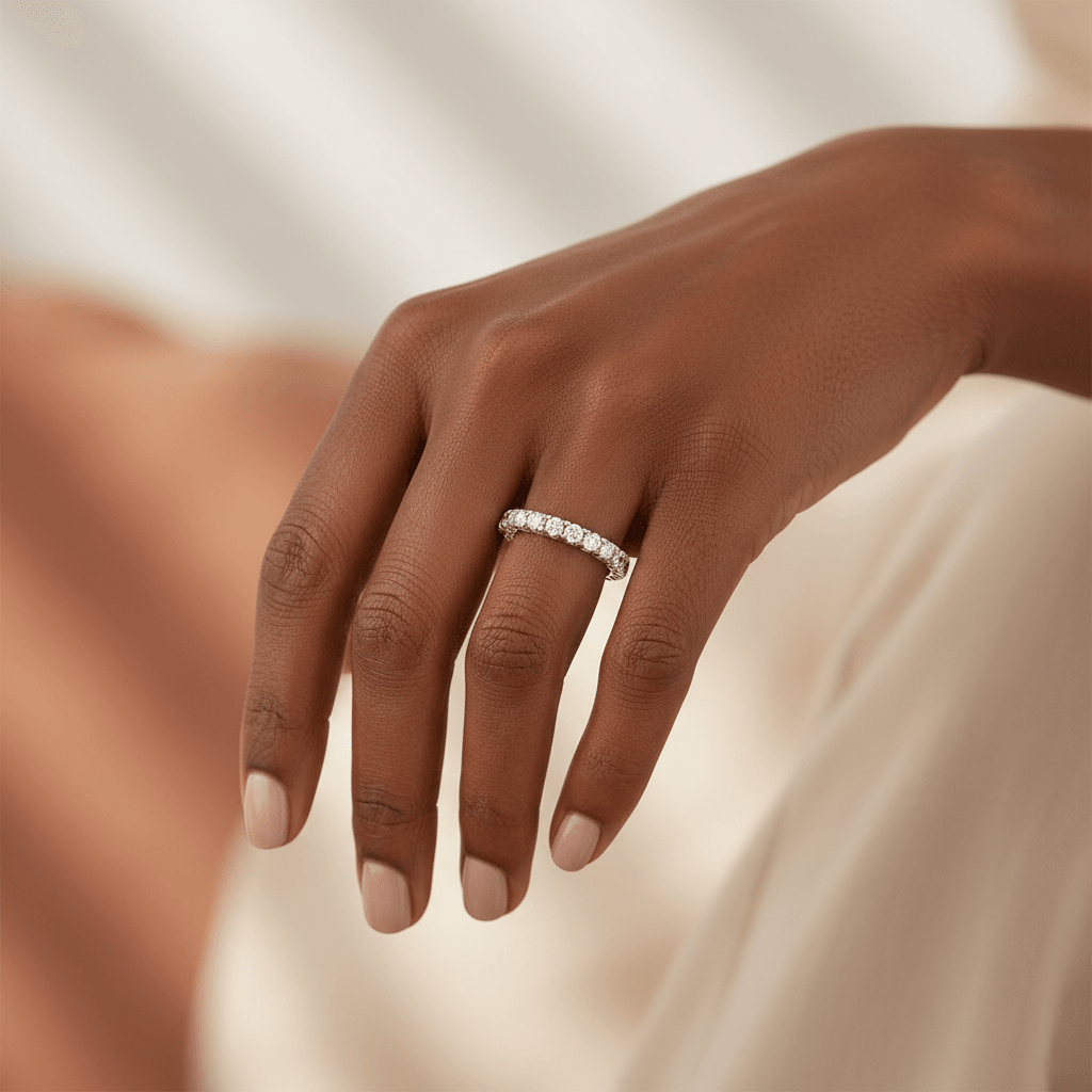 27mm_Micro_Setting_Diamond_Eternity_Ring_On_Hand