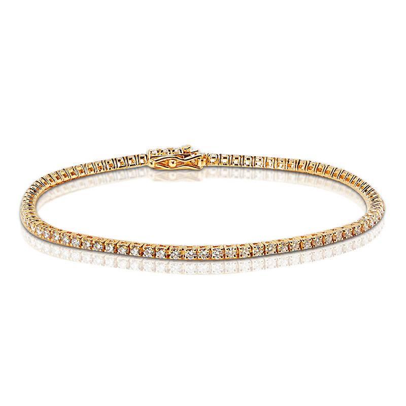 2 Carat Rose Gold Diamond Tennis Bracelet
