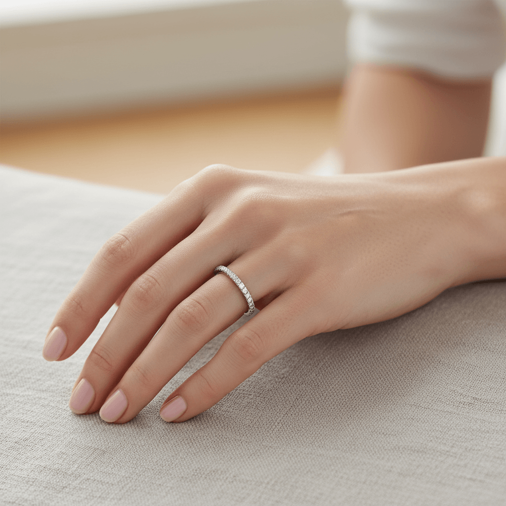 2mm_Micro_Setting_Full_Diamond_Eternity_Ring_On_Hand