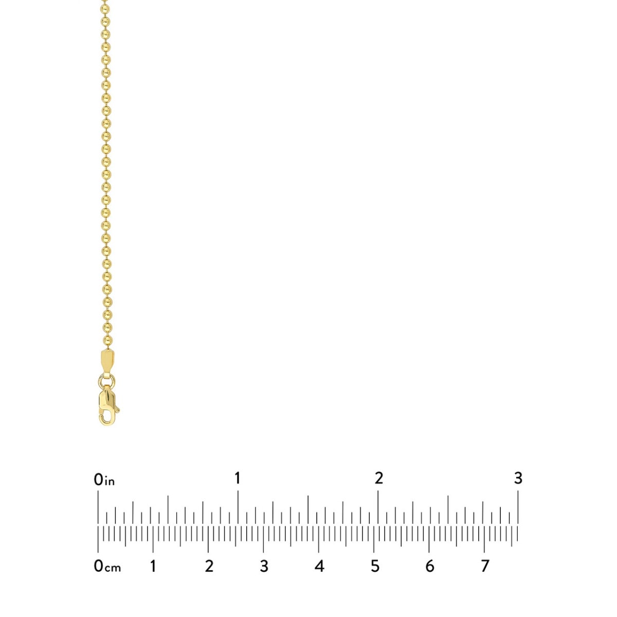 2mm Gold Bead Chain view 5