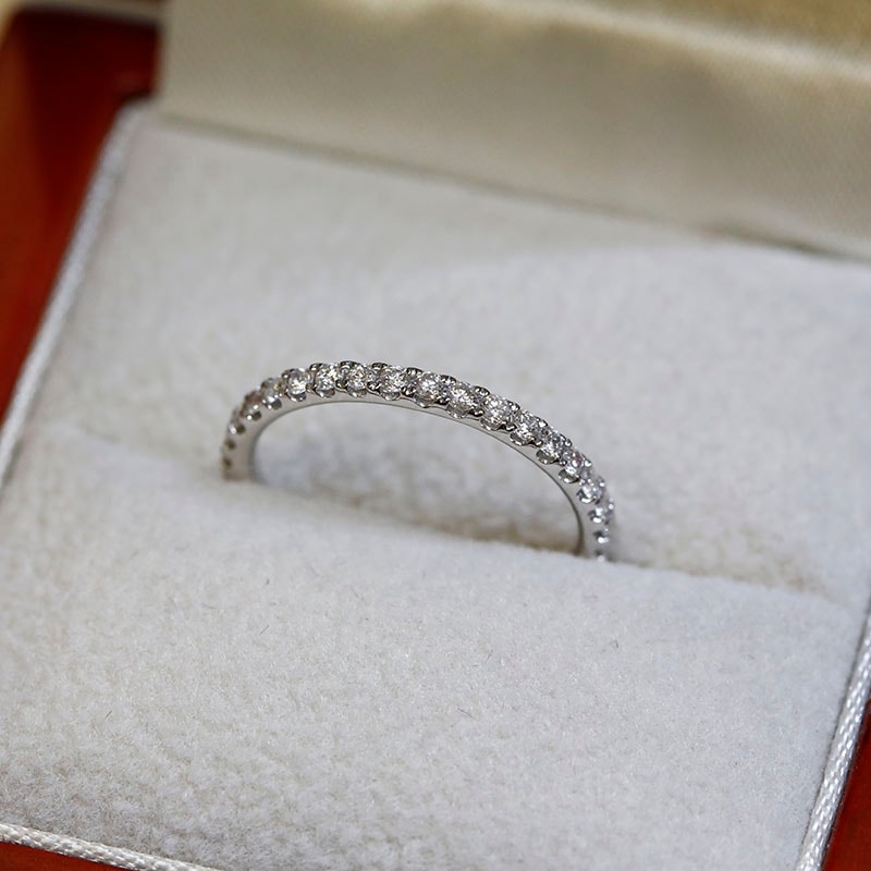 2mm Micro Setting Full Diamond Eternity Ring view 3