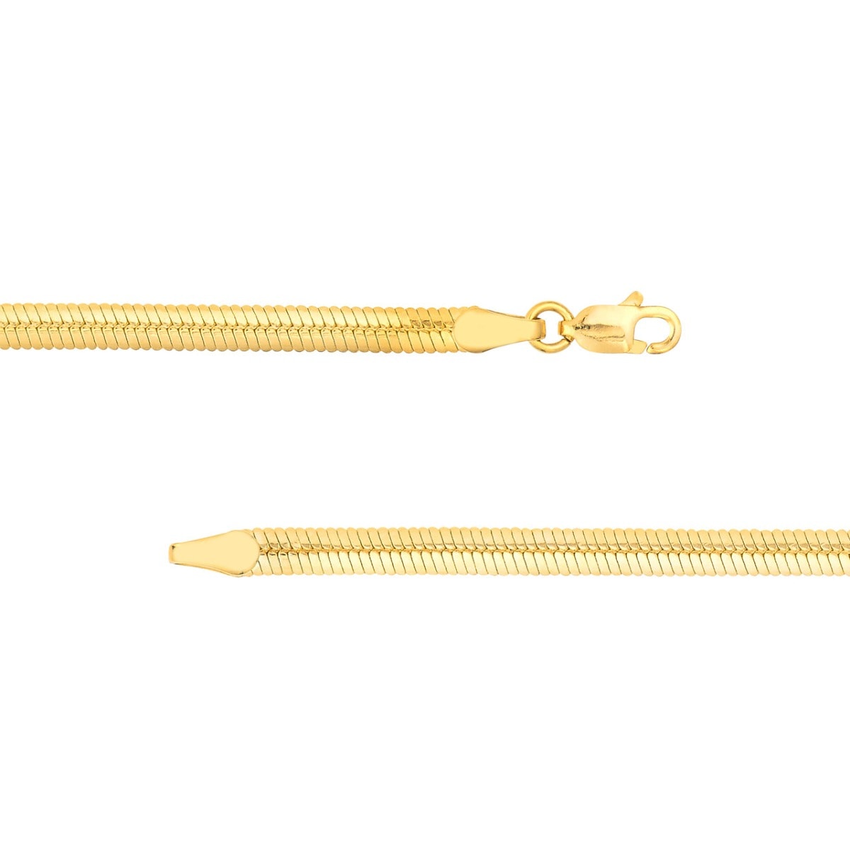 3.20mm Oval Snake Chain with Lobster Lock view 5