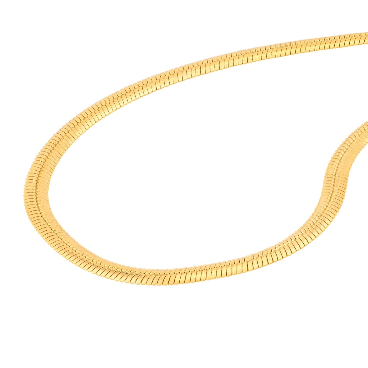 3.20mm Oval Snake Chain with Lobster Lock view 3