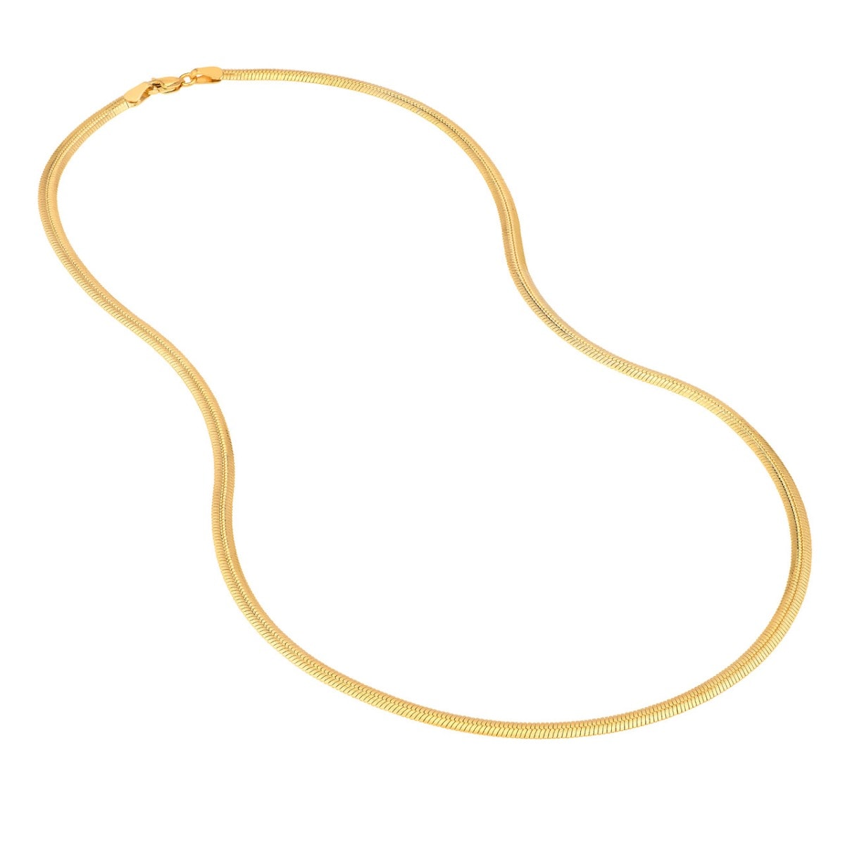 3.20mm Oval Snake Chain with Lobster Lock view 4