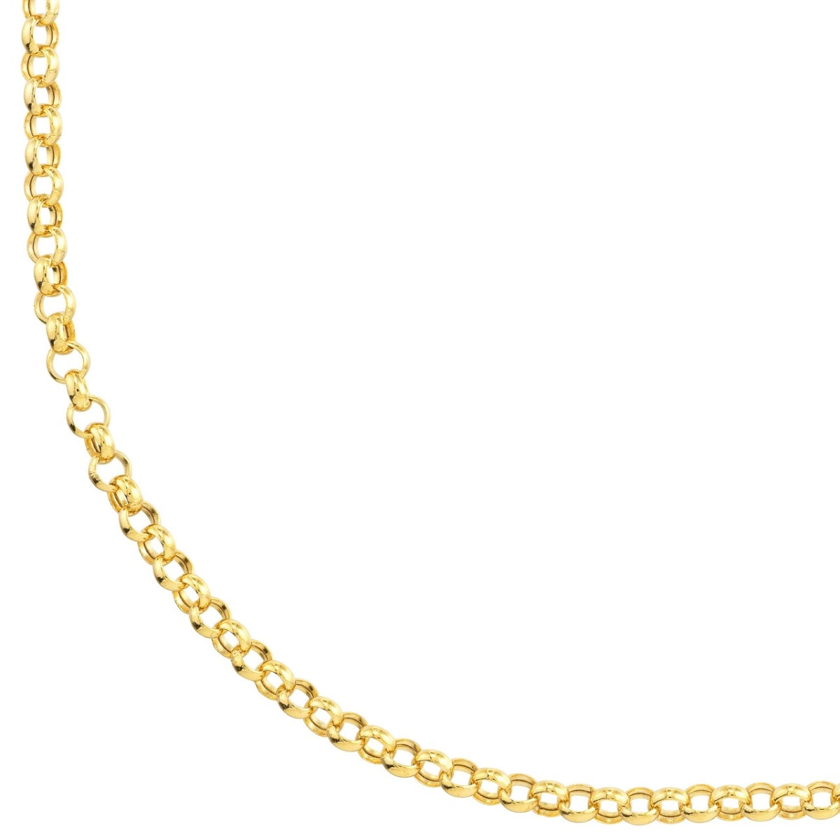 Hollow Gold Rolo Chain with Lobster Lock view 5