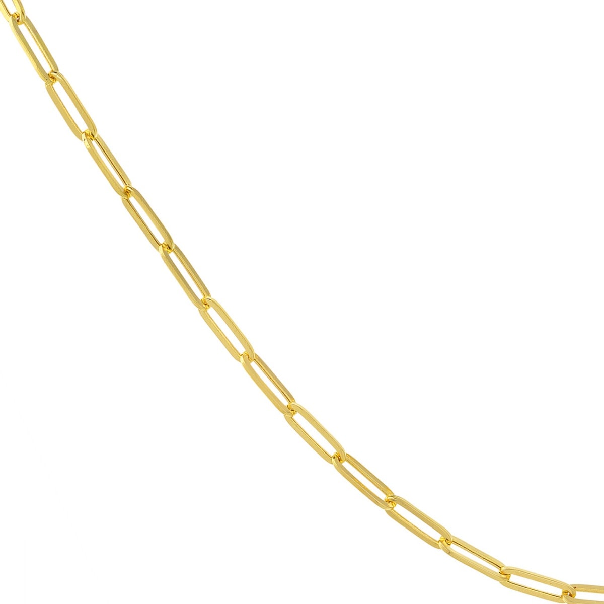 Hollow Paperclip Gold Chain - alternate view