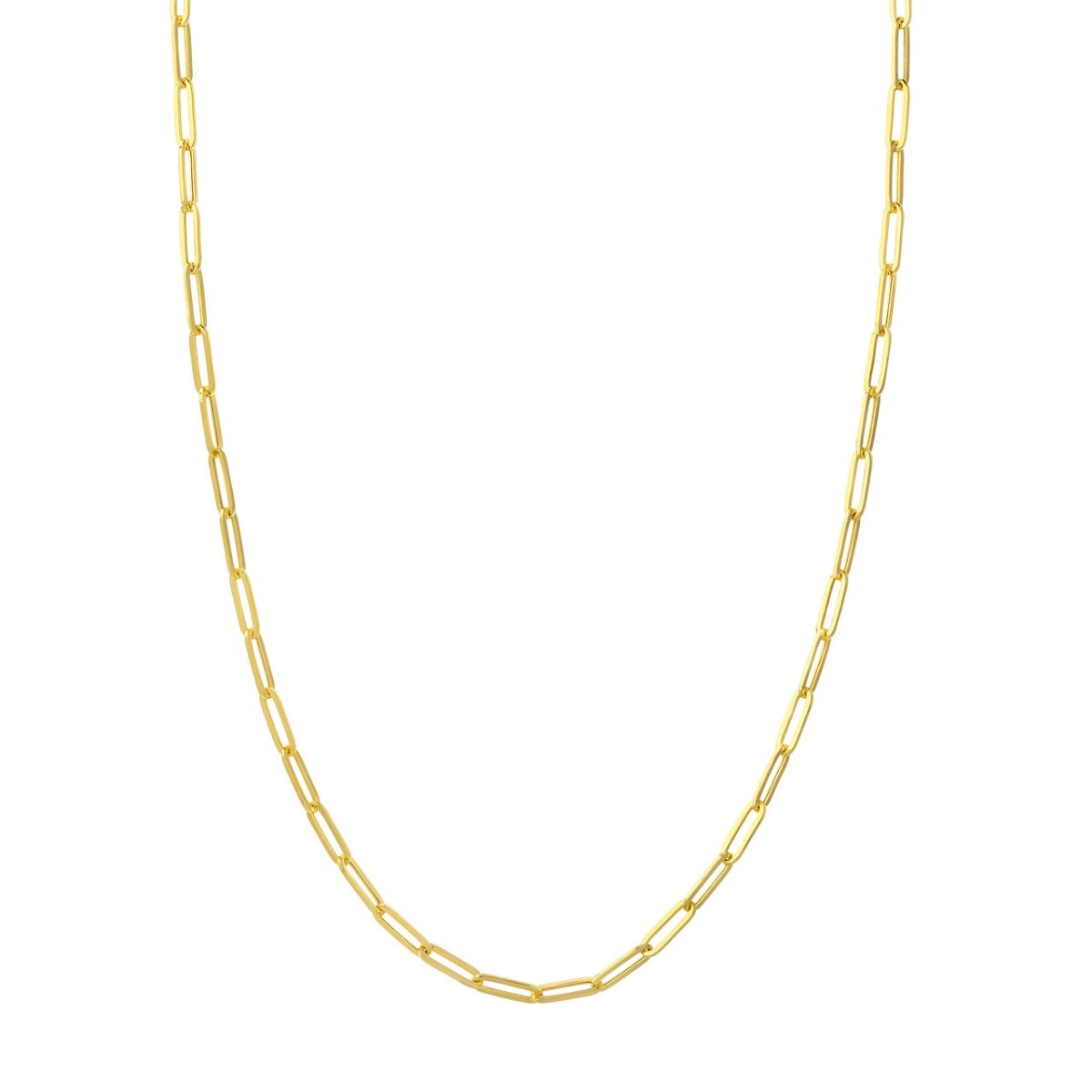 Hollow Paperclip Gold Chain