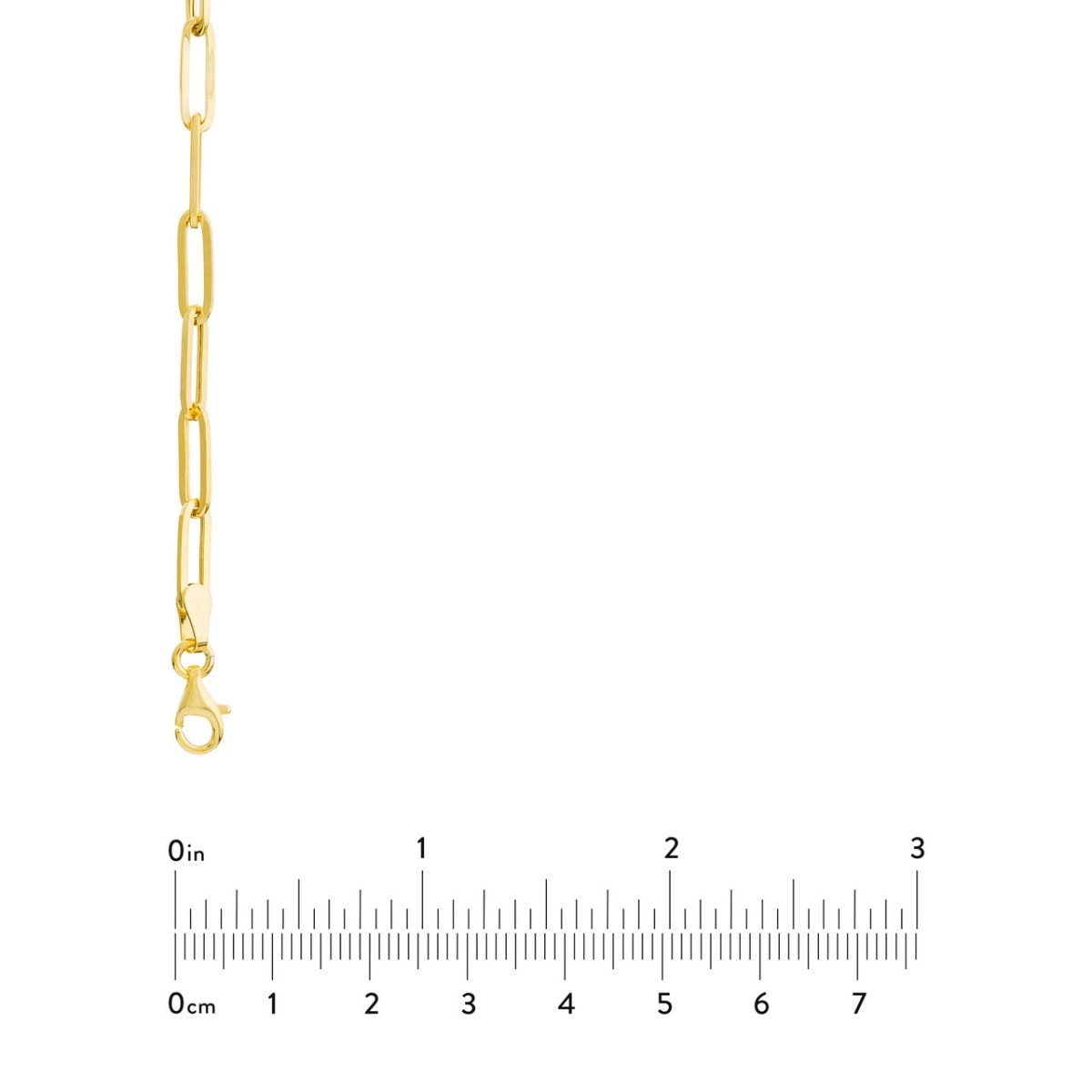 Hollow Paperclip Gold Chain view 5