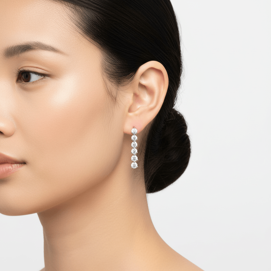 3_Claw_7_Stone_Diamond_Drop_Earring_Zoom