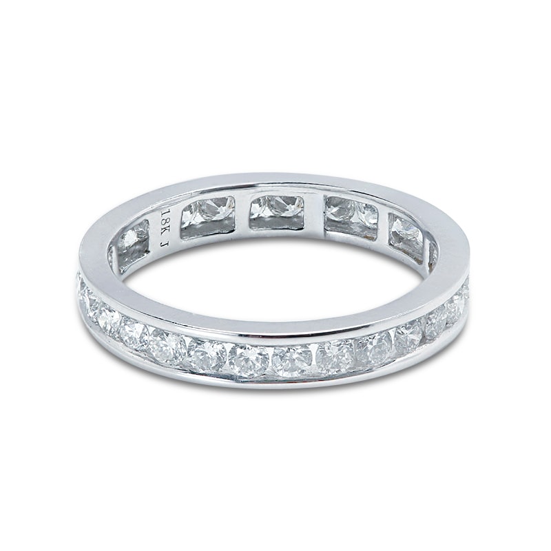 3mm Round Cut Channel Setting Full Diamond Eternity Ring 0.90ct