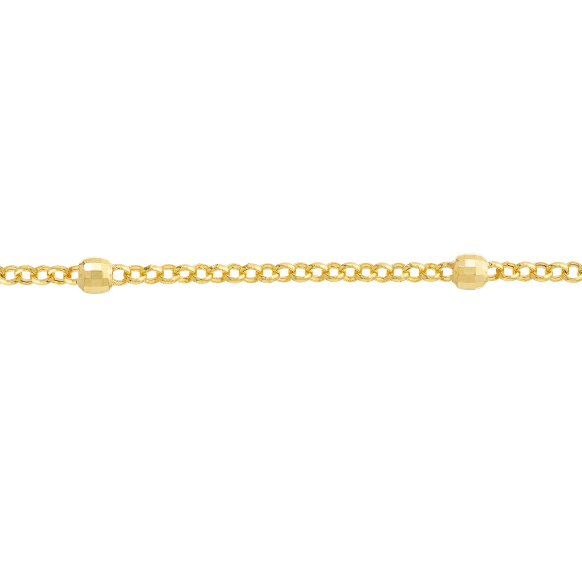 Diamond Cut Beaded Gold Bracelet view 5