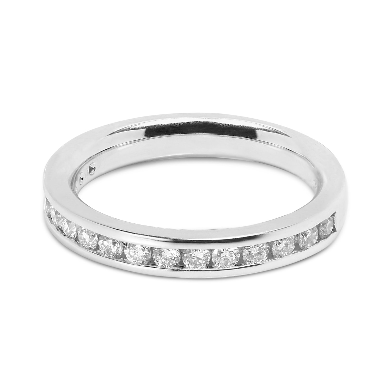 Classic 3mm Channel Setting Half Band Diamond Wedding Ring