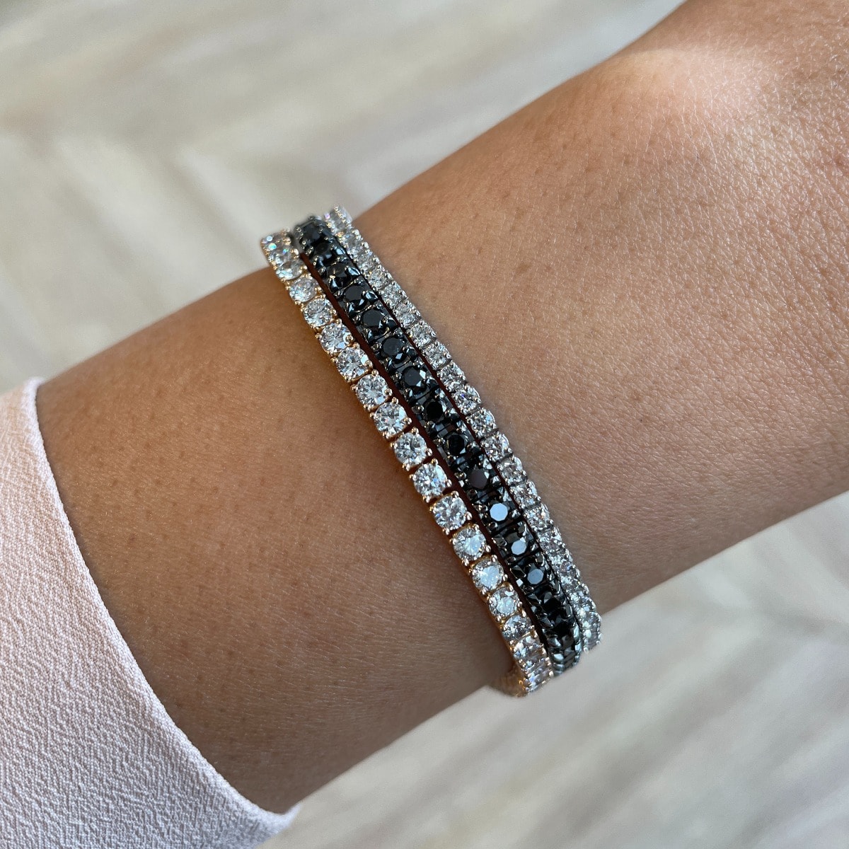 4 Carat Black Diamonds Tennis Bracelet view 3