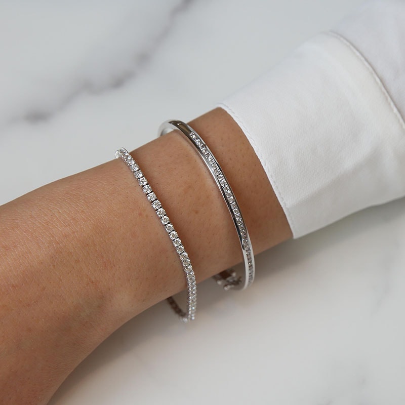 4 Carat Diamond Tennis Bracelet - alternate view