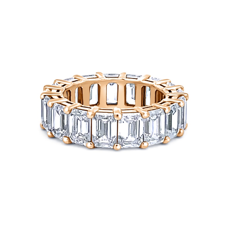 18k Rose Gold 4mm Channel Set Baguette