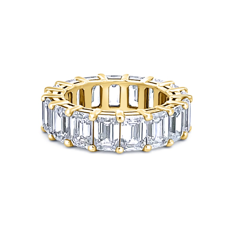 18k Yellow Gold 4mm Channel Set Baguette view 1