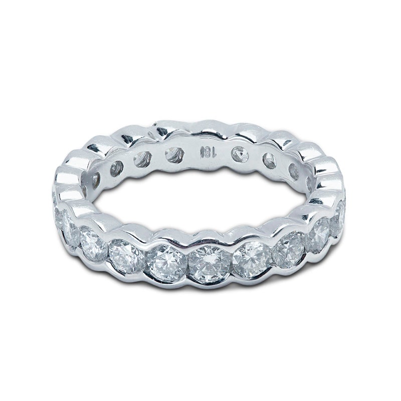 4mm Rub Over Setting Diamond Eternity Ring view 1