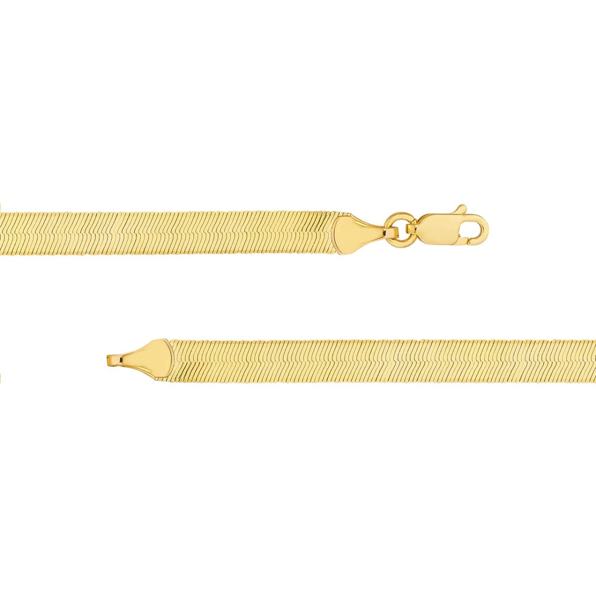 Triple Herringbone Gold Chain view 4