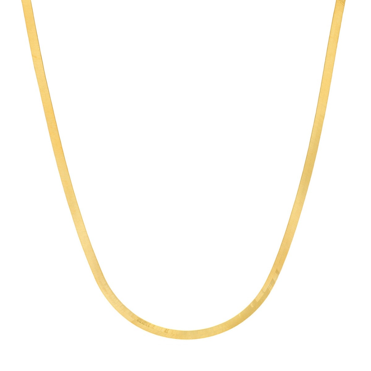 Triple Herringbone Gold Chain view 1