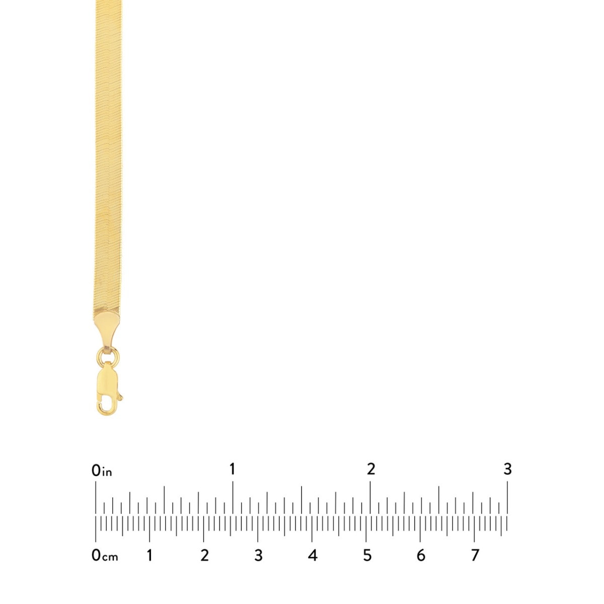 Triple Herringbone Gold Chain view 5