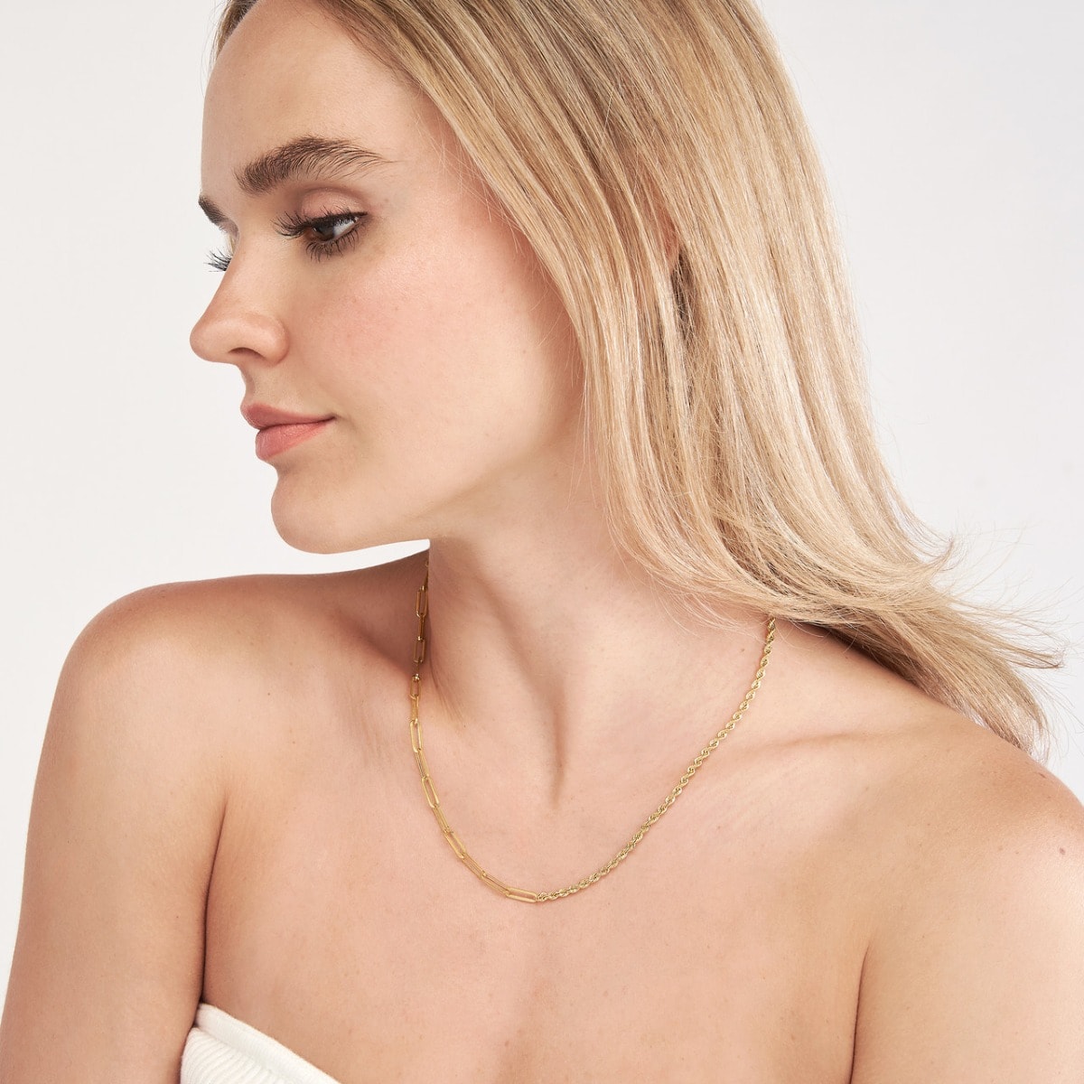 Dual Charm Gold Chain view 2