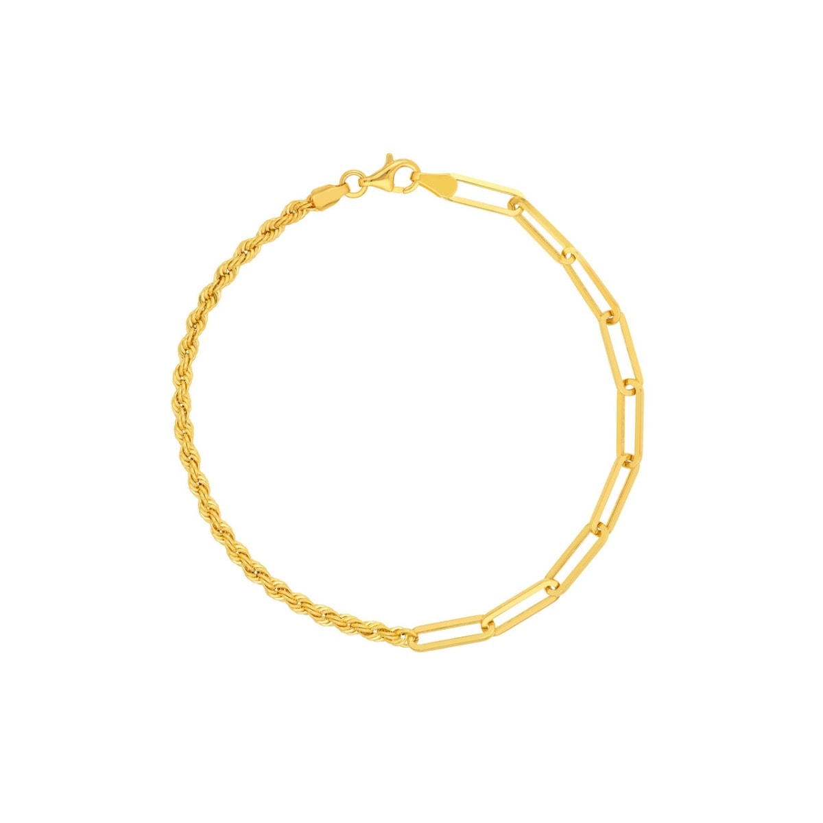 Dual Charm Gold Bracelet view 1