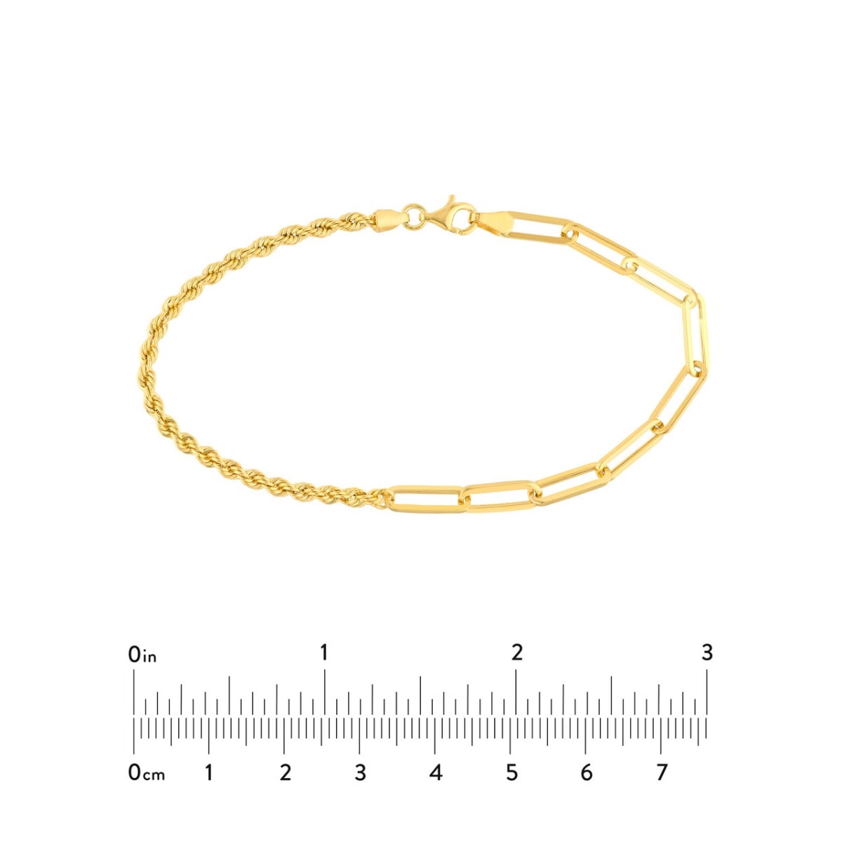 Dual Charm Gold Bracelet view 4