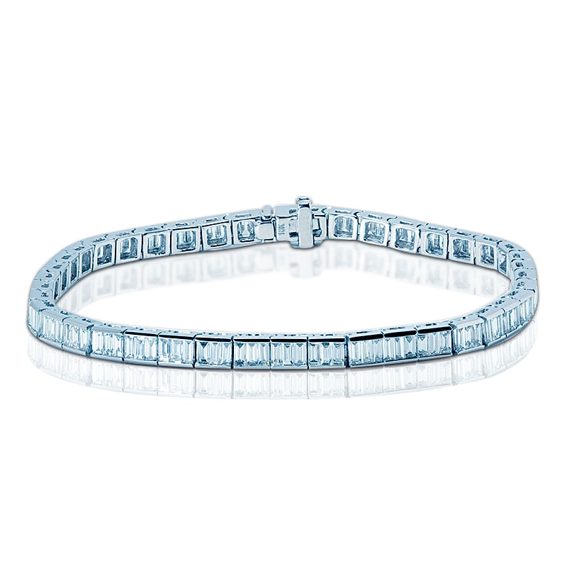 5 Carat Baguette Cut Diamond Tennis Bracelet