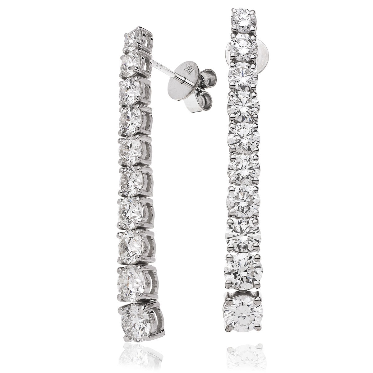 5ct 43mm Diamond Drop Earrings