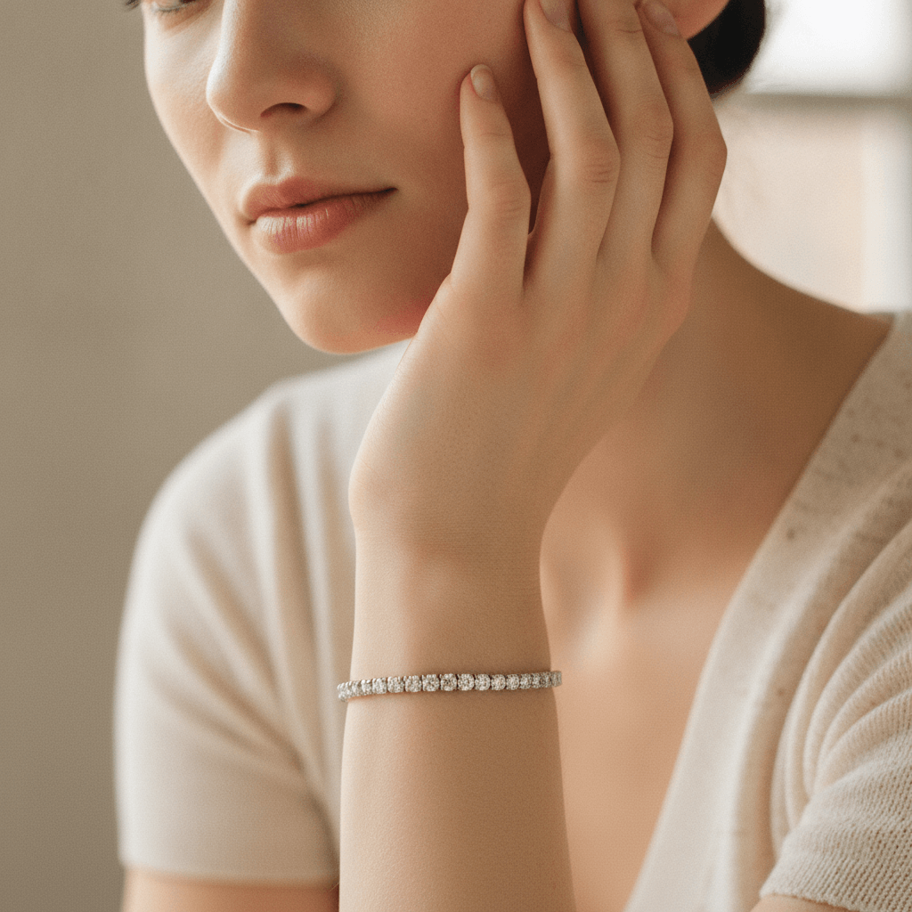 8 Carat Diamond Tennis Bracelet - alternate view