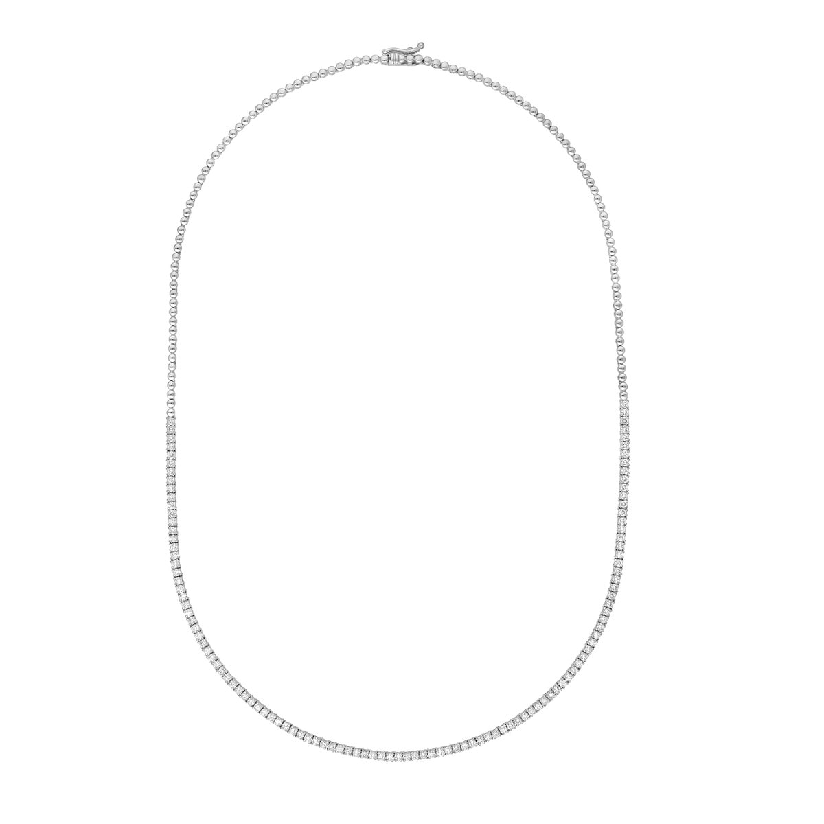 8ct Lab Grown Diamond Tennis Necklace view 4
