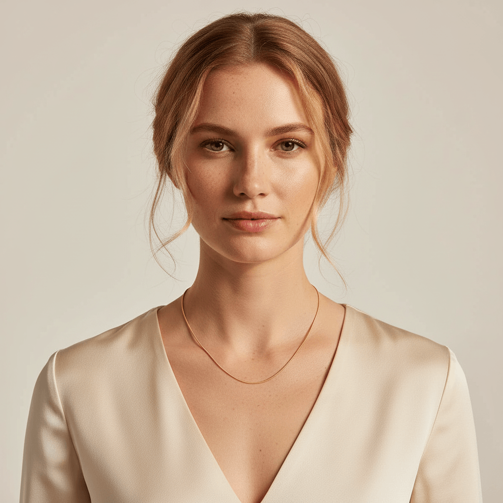 Adjustable_Snake_Chain_Necklace_with_Slider_On_Model