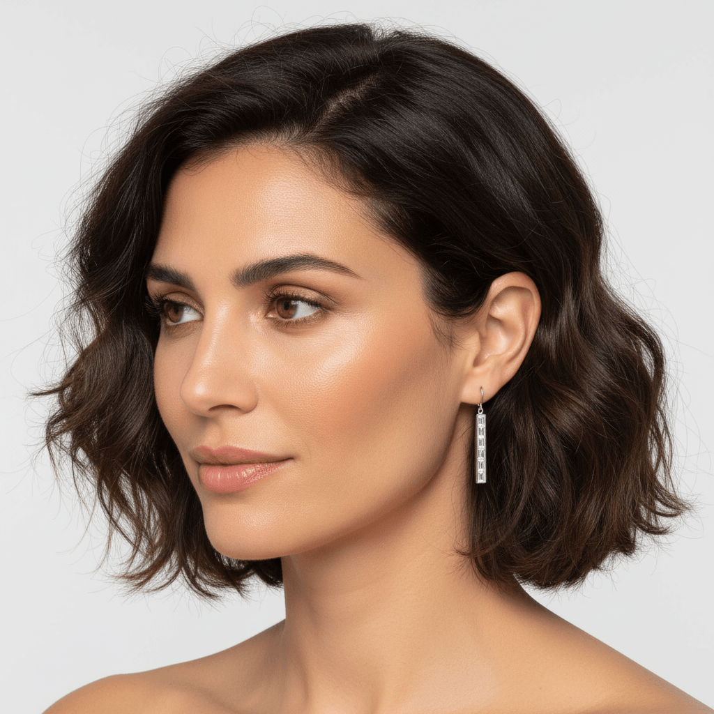 Baguette_Cut_Diamond_Drop_Earrings_On_Model_2