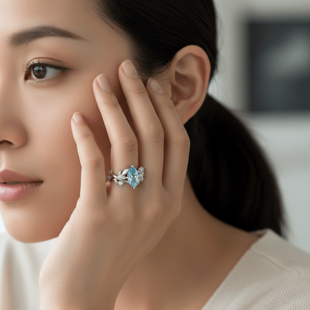 Blue_Marquise_Fancy_Diamond_Engagement_Ring_On_Model