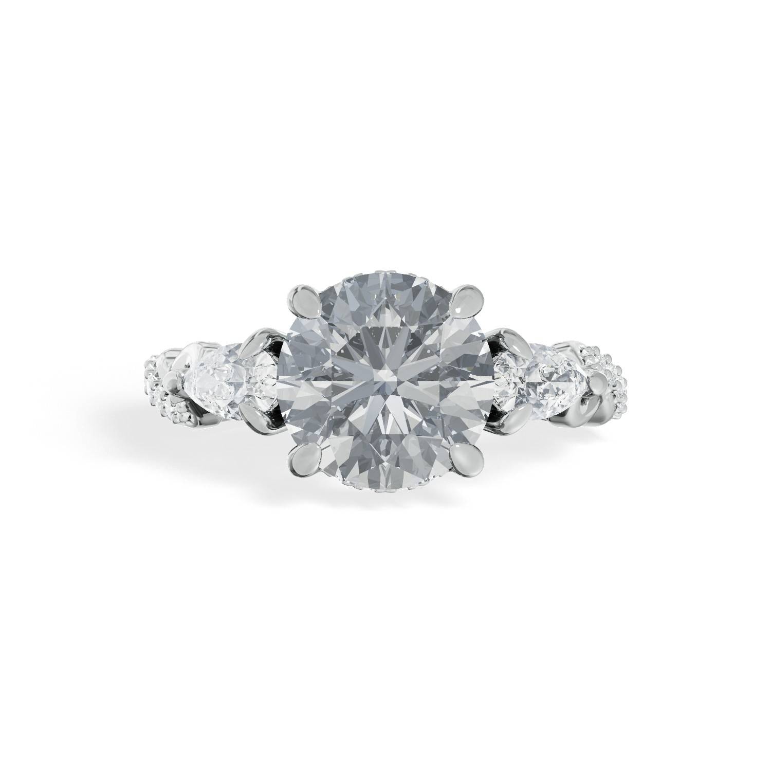 Braided_Micro_Set_Side_Pears_Round_Diamond_Engagement_Ring_front_view_platinum.jpg