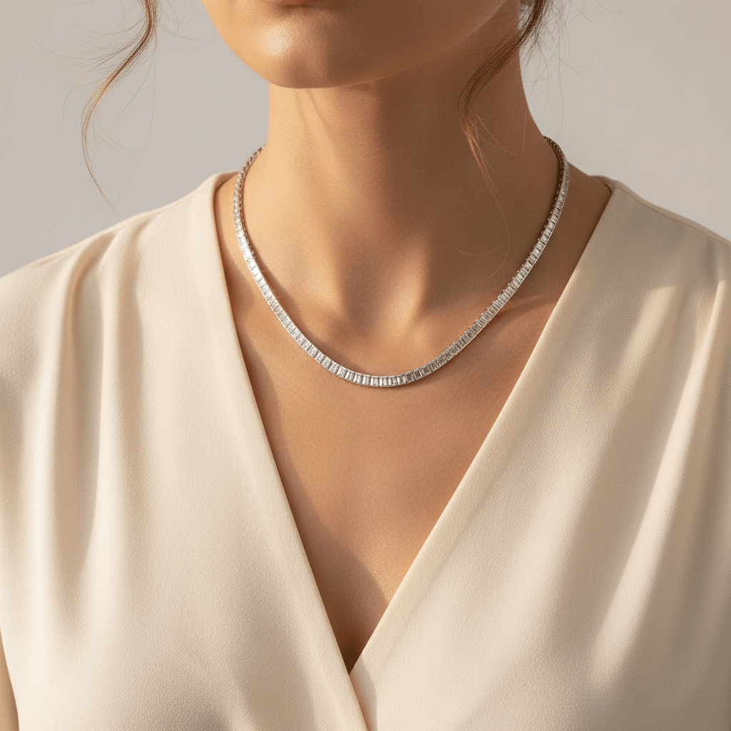 Channel_Set_Baguette_Necklace_On_Model_2