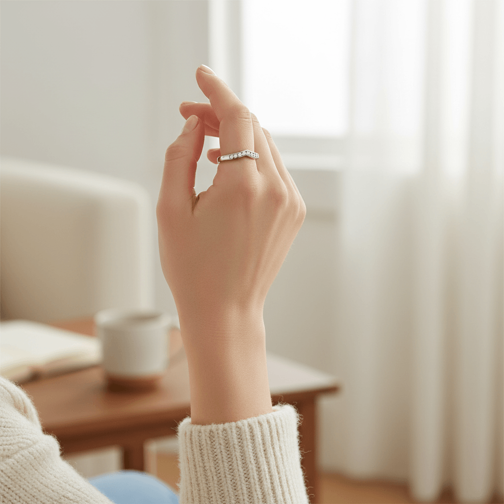 Channel_Set_Curve_Diamond_Wedding_Ring_On_Hand