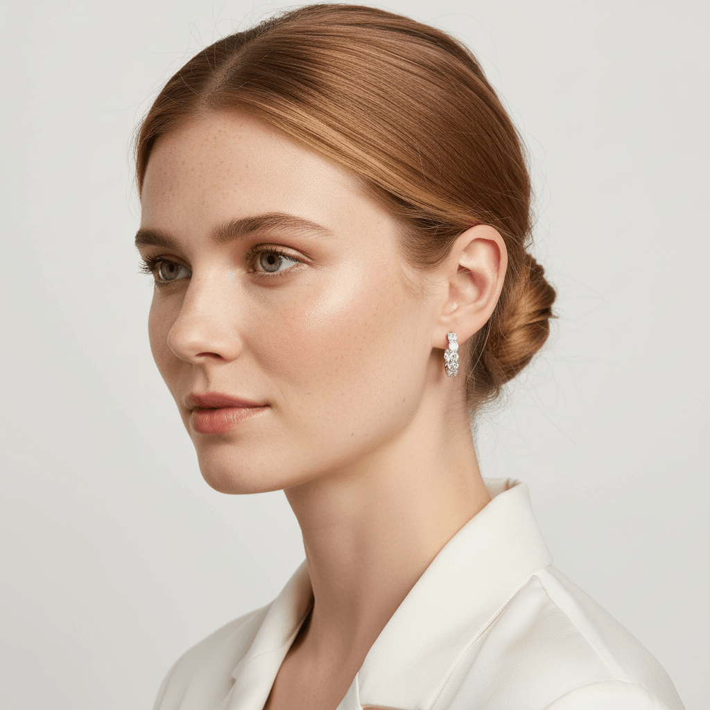 Claw_Set_Diamond_Hoop_Earrings_On_Model_2