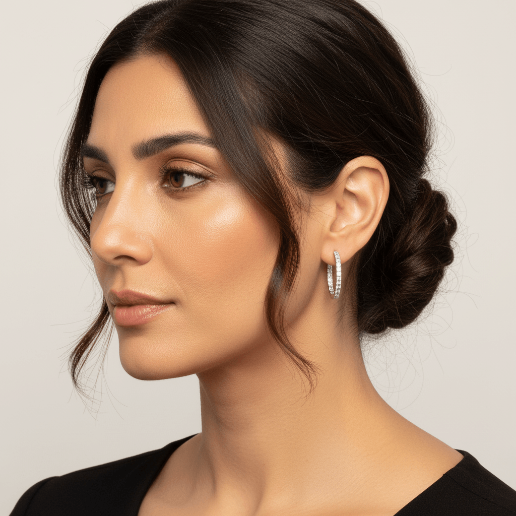 Claw_Set_In_And_Out_Diamond_Hoops_Earrings_On_Model_2