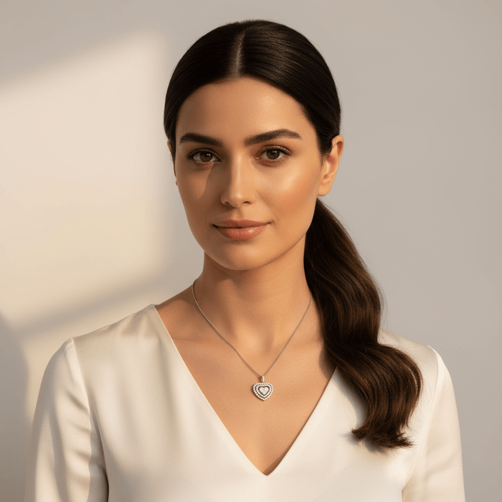 Double_Halo_Heart_Diamond_Pendant_On_Model