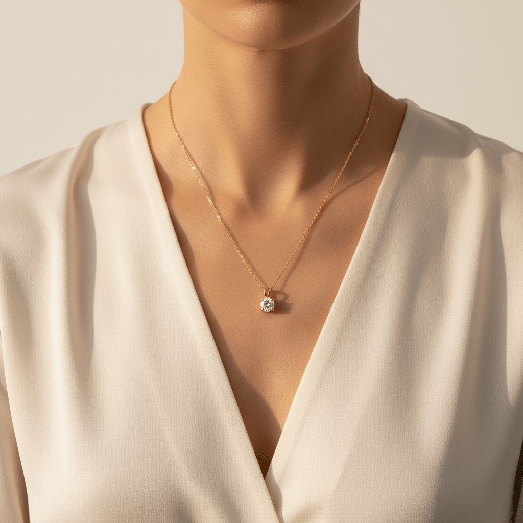 Double_Loop_Diamond_Pendant_On_Model_2