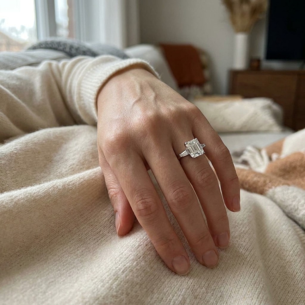 Elizabeth_Taylor_Asscher_Cut_Diamond_Engagement_Ring_On_Hand