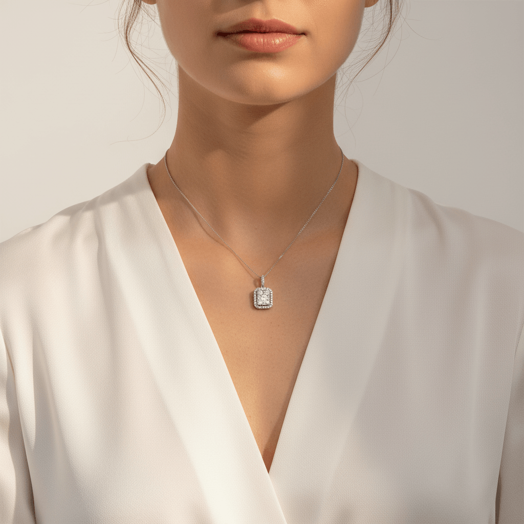 Emerald_Shape_Pave_Diamond_Pendant_On_Model_2