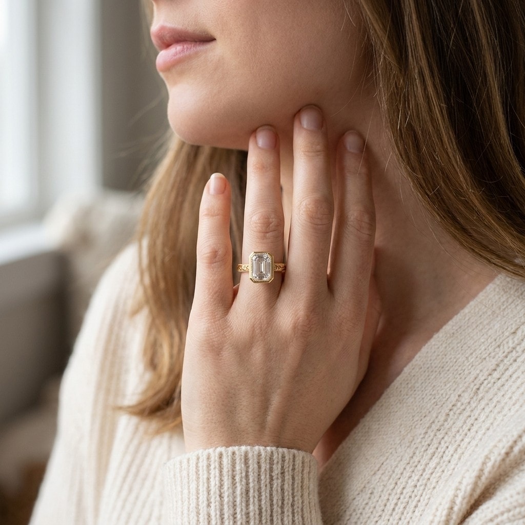 Engraved_Band_Emerald_Cut_Bazel_Setting_Diamond_Engagement_Ring_yellow_gold.jpg