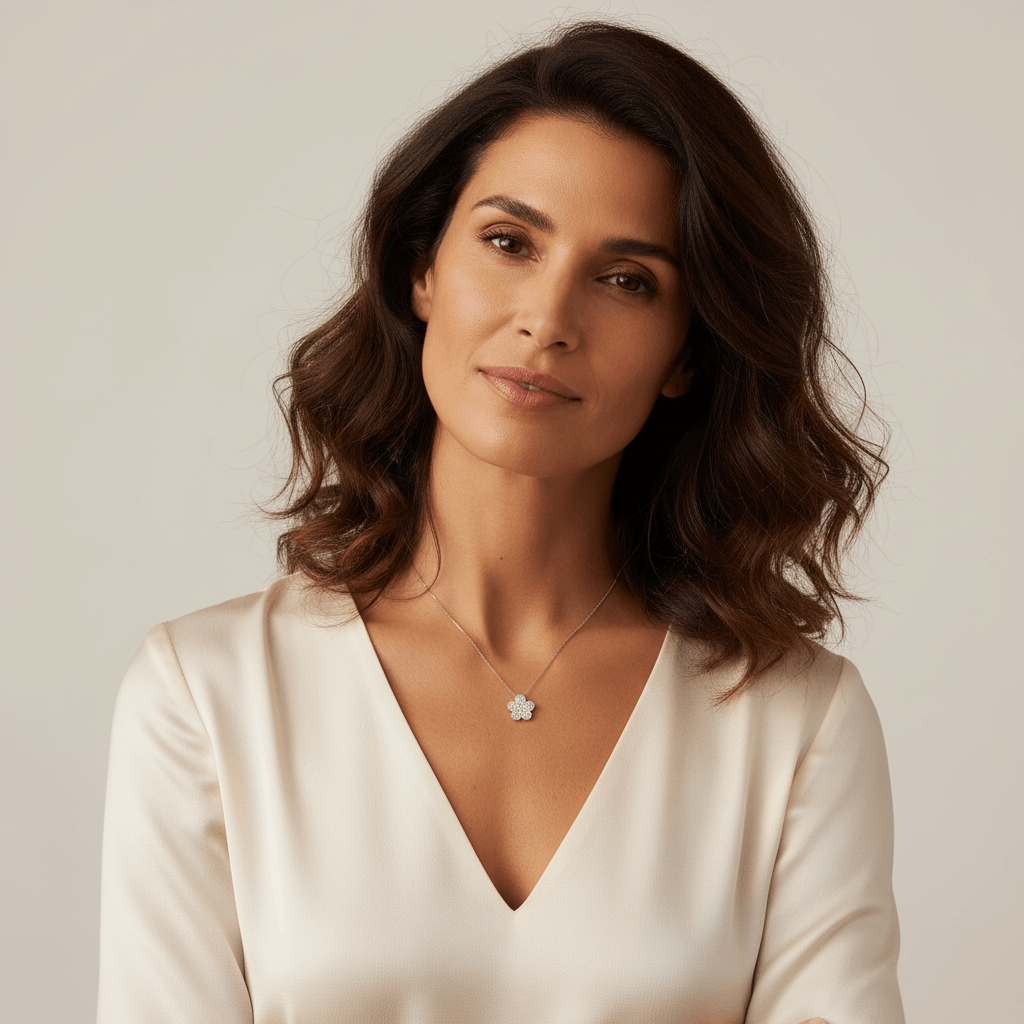 Five_Leaf_Pave_Diamond_Necklace_On_Model